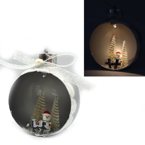 Елочный шар LED КР-К0019-2 Рождество, 3D фигурка, 11х9х7см