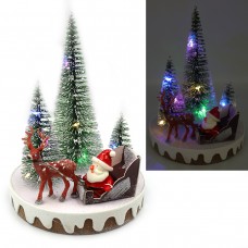 Декор новогодний LED L-0092 Дед Мороз, 3D фигурки, 15х11см