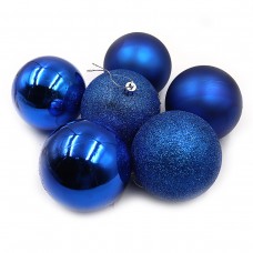 Набор ел. шаров DSCN0570-B-8 BLUE 8см, 6шт, OPP, 1шт/этик.