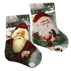 Носок новогодний DSCN0595-M Дед Мороз, 27х18см, микс расцветок