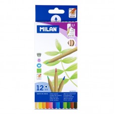 Набор цветных карандашей ТМ MILAN 0722112 шестигранные 12цв., D3,5mm