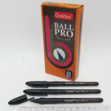 Ручка шариковая масляная Goldex Индия #1201 Ball pro  Black 0,7мм с грипом