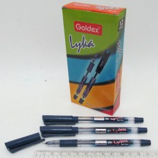 Ручка шариковая масляная Goldex Индия #1262 LYKA  0,7мм синяя