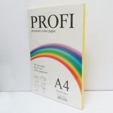 Бумага цветная А4, PROFI Light Yellow №160, 80 грамм, 100 листов, желтый