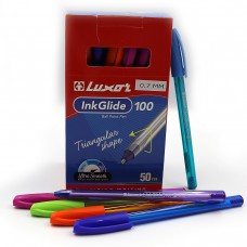 Ручка шариковая Luxor IncGlide ICY 0,7мм. синяя
