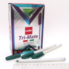 Ручка шариковая масляная Сello CL-1779GR Tri-Mate 0,7мм зелёная