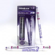Ручка шариковая масляная Pensun 2221-PUR Global фиолетовая