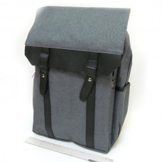 Рюкзак  молодежный 2666 Серый с черным, отдел для ноута, 41х30х15см