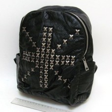 Рюкзак молодежный экокожа 2690-2 Британский крест, с заклепками, 29х25х14см