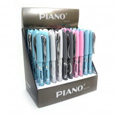 Ручка шариковая масляная "Piano" РТ-273, синяя,  с грипом, микс корпусов