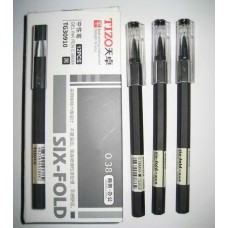 Ручка гелевая "Techjob" "Tizo SixFold" ТG30910-0,38мм, черная