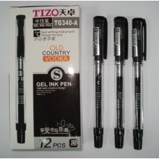 Ручка гелевая Tizo TG340A Vodka 0.5мм чёрная
