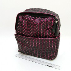 Рюкзак молодежный пиксельный 4474-13 Компакт, 2 отдела, 30х25х12см, цвет черно-розовый