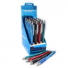 Ручка автомат масляная Vinson Swift, 0,7мм, синяя, с грипом, микс корпусов