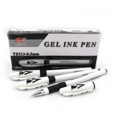 Ручка гелевая "Tianjiao" ТZ513 0,5мм, черная с грипом