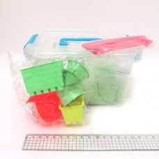 Песок кинетический 5439-4, 1кг, в пластиковом контейнере, 6 формочек и 5 стеков