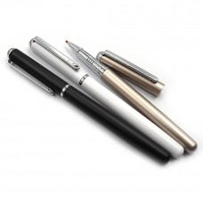 Ручка гелевая металлическая Baixin GP6010S синяя, 0,5мм, микс корпусов