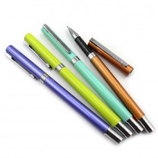Ручка гелевая металлическая Baixin GP6013 синяя, микс корпусов