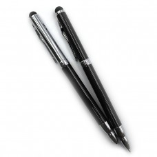 Ручка шариковая металлическая поворотная со стилусом Baixin BP707D синяя, микс корпусов