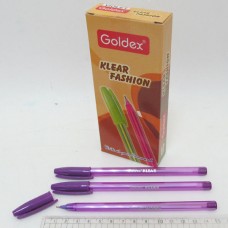 Ручка шариковая масляная Goldex Индия #734 Kliar Fashion Violet 1мм фиолетовая