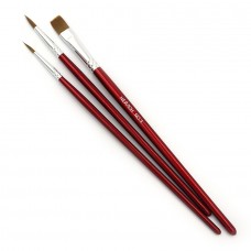 Набор кистей RA-7688 нейлон круглые+плоская (1,2,3,) 3шт.