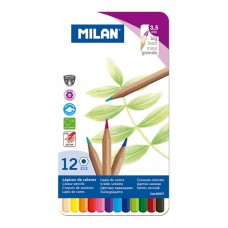 Набор цветных карандашей ТМ MILAN 80057 шестигранные в металлическом футляре 12цв., D3,5mm