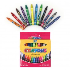 Мелки восковые Crayons 8496-12 набор 12 цв. 0,9*80мм, без этикетки
