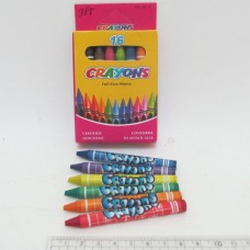 Мелки восковые Crayons 8496-16 набор 16 цв. 0,9*80мм, без этикетки