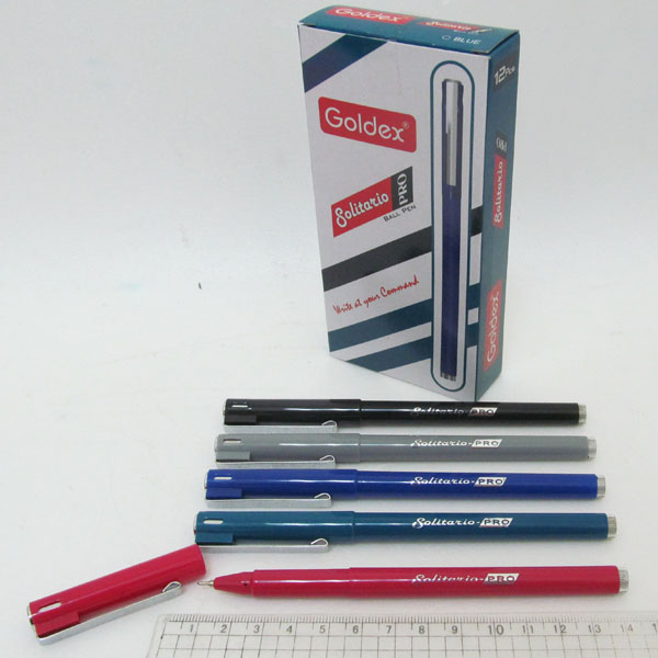 Ручка масл. Goldex  Индия #902 SOLITARIO Pro  0,7мм 10км синяя