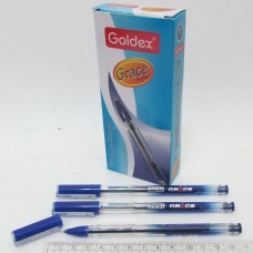 Ручка шариковая масляная Goldex Индия #913 Grace 0,7мм синяя