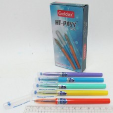 Ручка гелевая Goldex Индия 921 Hi-Pass gel   Blue 0,6мм, mix