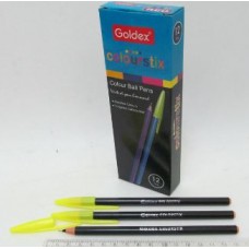 Ручка шариковая масляная Goldex Индия #932 Colorstix green 1мм зелёная