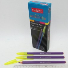 Ручка шариковая масляная Goldex Индия #932 Colorstix Violet 1мм фиолетовая