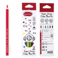 Набор цветных карандашей Acmeliae 9404-6 Super Jumbo треугольные 6цв. 5мм