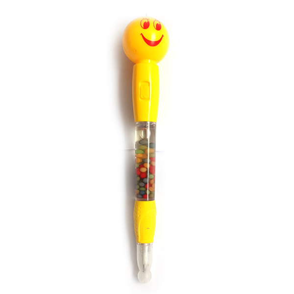 Ручка шариковая детская "Рідина з кульками із смайлом" с жидкостью, светящаяся, IMG_0967  синяя, микс корпусов