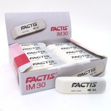 Ластик TM FACTIS CCFIM30BG прямоугольный бело-серый с фаской  5,9*1,9*0,9см.