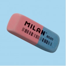 Ластик TM MILAN CCM8020 прямоугольный красно-синий с фаской 6,3*2,4*0,9см.