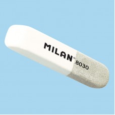 Ластик TM MILAN CCM8030BG прямоугольный, бело-серый с фаской  6*1,4*0,7см.