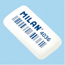 Ластик TM MILAN CNM4036 прямоугольный, белый 3,9*2*0,8см. Индивидуальная упаковка