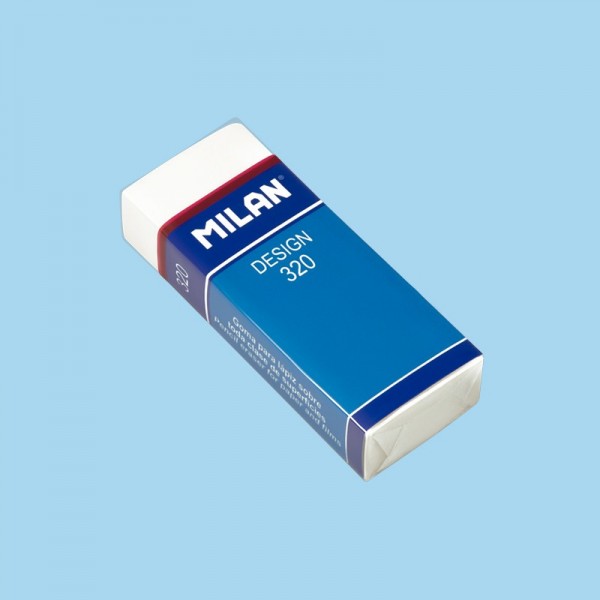 Ластик TM MILAN CPM320 прямоугольный белый 6,1*2,3*1,2см. индивидуальная упаковка