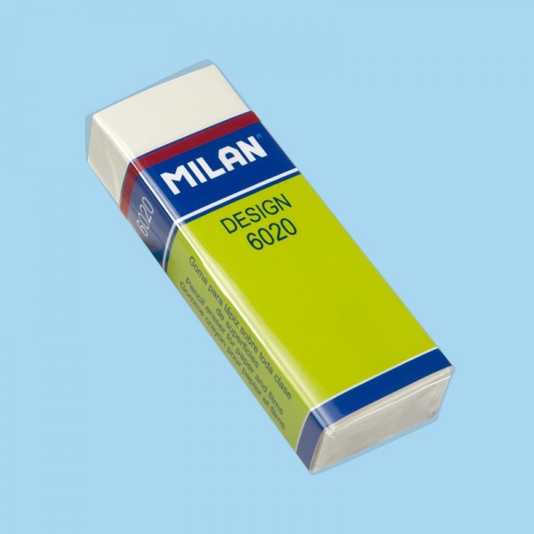 Ластик TM MILAN CPM6020 прямоугольный белый 6,1*2,1*1,1см. индивидуальная упаковка