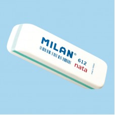 Ластик TM MILAN CPM612 прямоугольный, белый с фаской 7,8*2,3*1,2см.