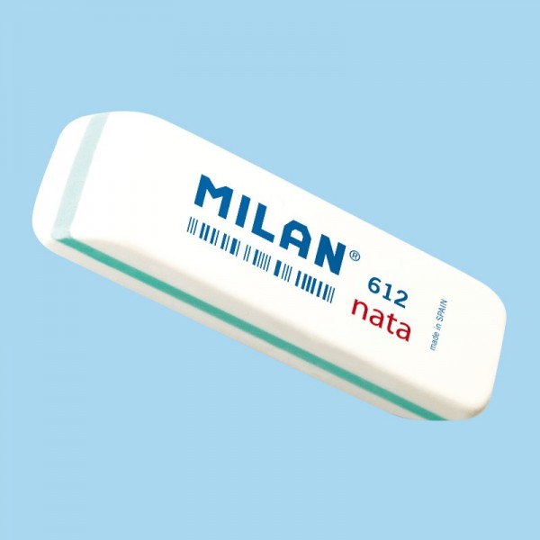 Ластик TM MILAN CPM612 прямоугольный, белый с фаской 7,8*2,3*1,2см.