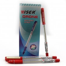 Ручка шариковая масляная Wiser Drone 0,7мм с грипом красная