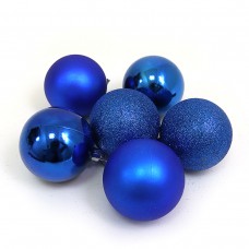 Набор елочных шаров DSCN0570-B-6 BLUE 6см, 6штук