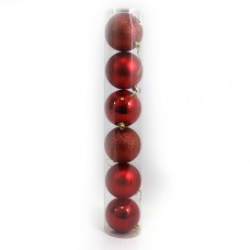 Набор елочных шаров DSCN0922-7 RED, D7см, 6 штук