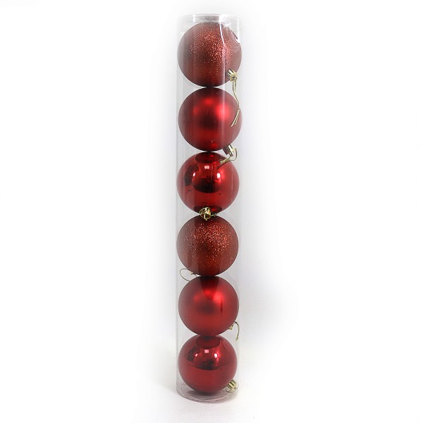 Набор елочных шаров DSCN0922-7 RED, D7см, 6 штук