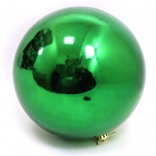 Большой елочный шар 0979-25GR GREEN, 25см, глянцевый