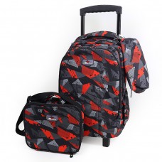 Набор чемодан-рюкзак детский, сумка и пенал, 2 колеса DSCN9379 Абстракция, 47х30х18см, сумка 23х22х8см, пенал 22х13см