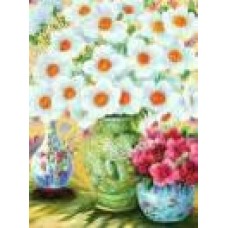 Алмазная мозаика по номерам 30*40см J.Otten GB70211 Три вазы с цветами в рулоне